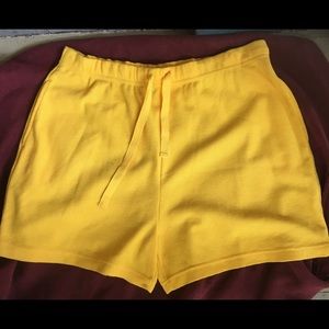 Vintage 90s Express Tricot Marigold Yellow Shorts